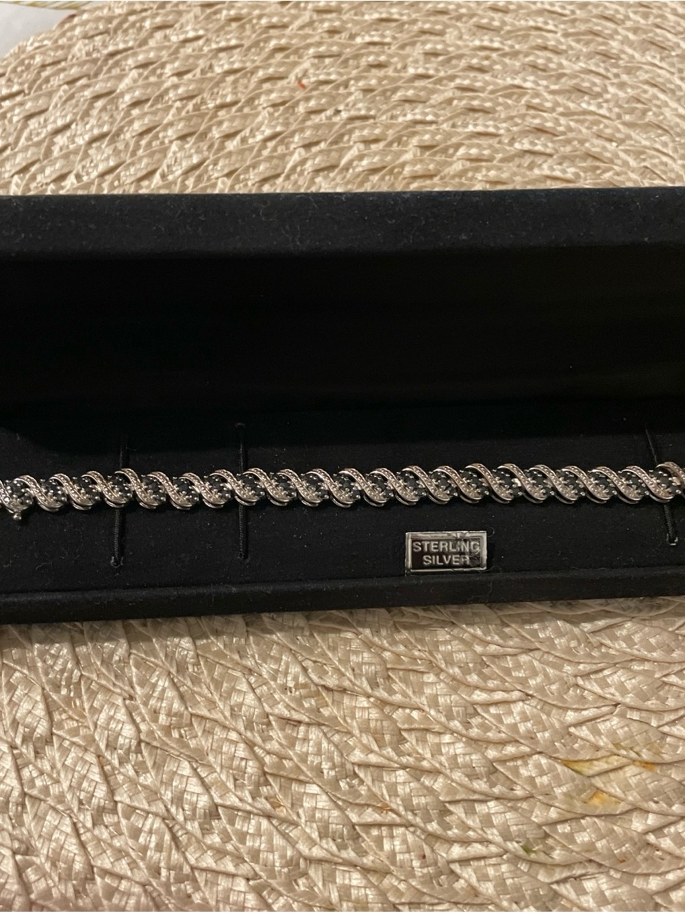 925 Sterling Silver Blue Sapphire & Diamond Tennis Bracelet 🦋 - Picture 12 of 13